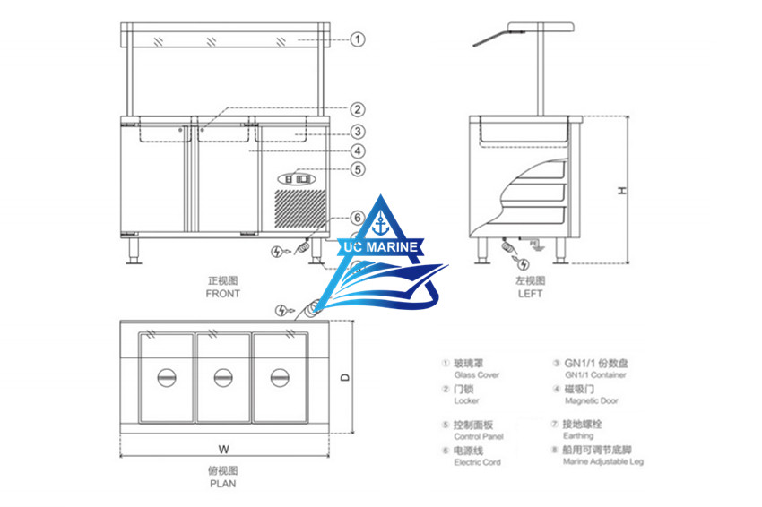 Marine Cold Buffet Table from China Manufacturer - UC Marine China