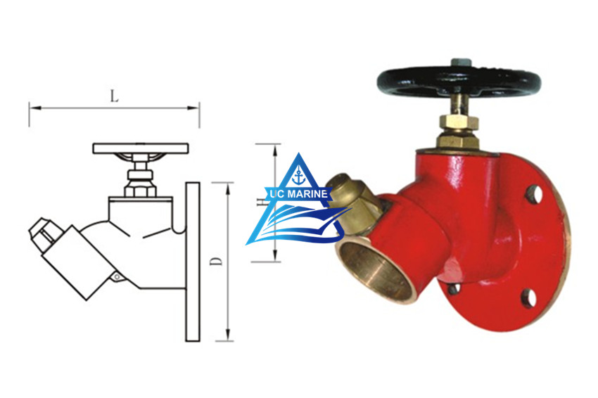 45&deg; Marine Flanged Fire Hydrant 01.jpg
