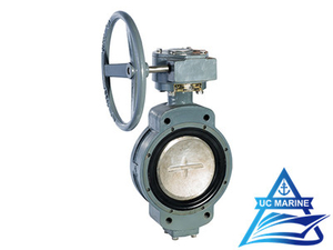 Marine Duo-eccentric-pivoted Worm-drive Manual Butterfly Valve